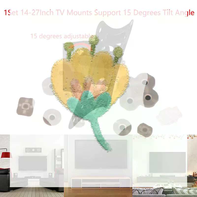 Flat Panel Mount Tilt - طقم حامل تلفزيون 14-27 بوصة، حامل