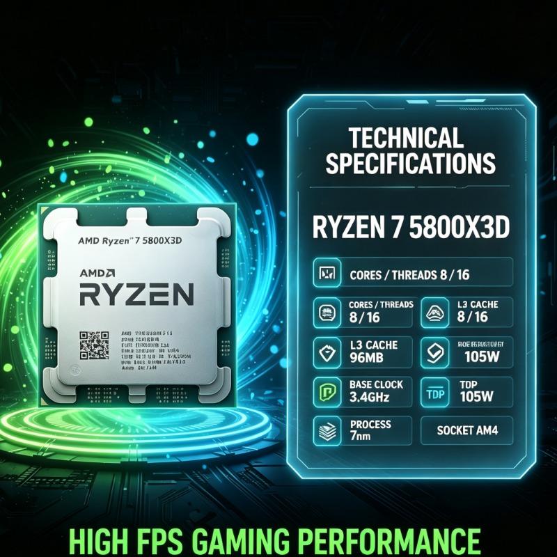 Amd Cpu Ryzen 7 - معالج ألعاب AMD Ryzen 7 5800X3D