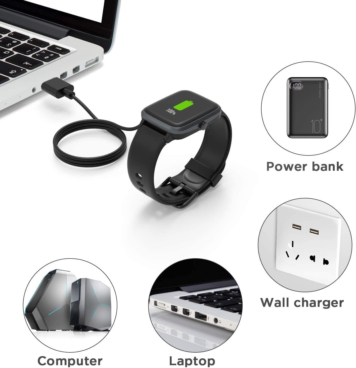 كابل شاحن USB للساعة الذكية Mi - مراجعة Usb Extender Active وسعره