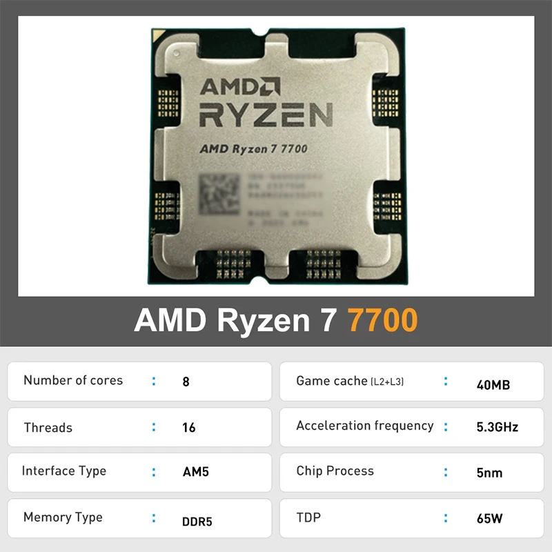 معالج AMD Ryzen 7 7700 R7 7700 - مراجعة Amd Cpu Ryzen 7 وسعره