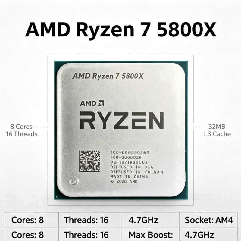 معالج AMD Ryzen 7 5800X لسلسلة - مراجعة Amd Cpu Ryzen 7 وسعره
